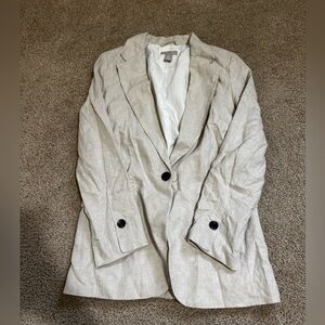 H&M Light Beige Blazer with Black Buttons
